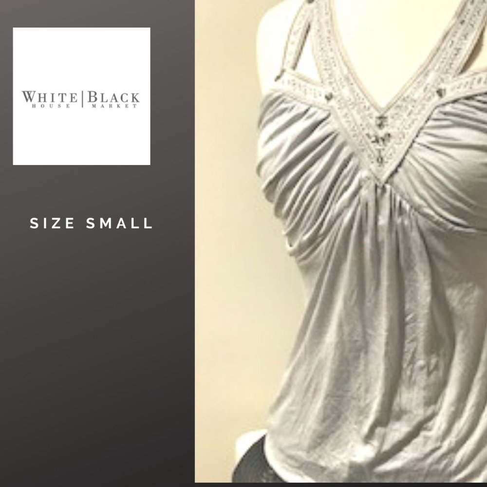 White House Black Market - Gray sleeveless top, sm